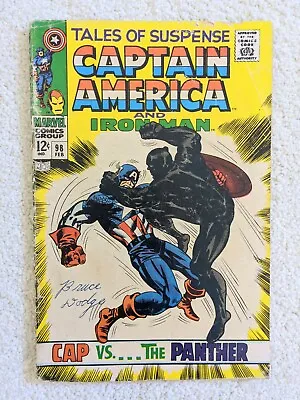 Buy Tales Of Suspense #98 Marvel 1968 Captain America Vs. Black Panther! • 40.21£