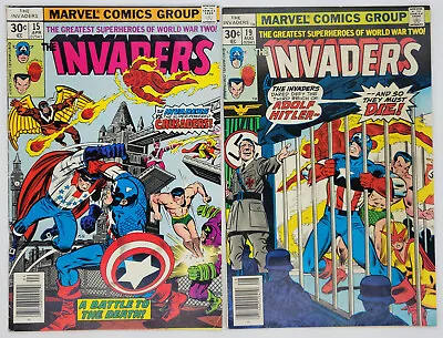 Buy The Invaders #15, 19 1977 6.5-7.5 FN+ & VF- Vs. Crusaders; Hitler Cvr/sty! 2-iss • 11.15£