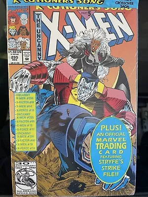 Buy Uncanny X-Men #295 VF/NM In Original Poly Bag W/ Marvel Card 1992 • 4.82£