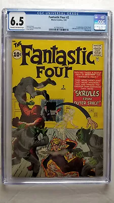 Buy Fantastic Four #2 CGC 6.5 Fine+   1st Appearance Skrulls • 2,687.28£