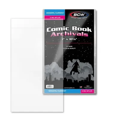 Buy Case 500 BCW Current Comic Book Mylar Bags 2 Mil Acid Free Archival Safe Mylars • 205.79£