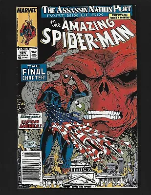 Buy Amazing Spider-Man #325 (News) VF McFarlane Cap America Silver Sable Red Skull • 10.39£