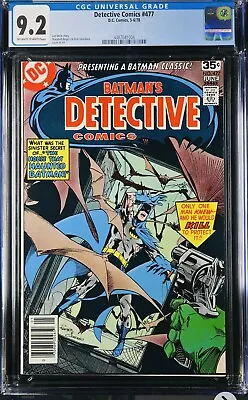 Buy Detective Comics #477 CGC 9.2 Batman Marshall Rogers • 16.21£