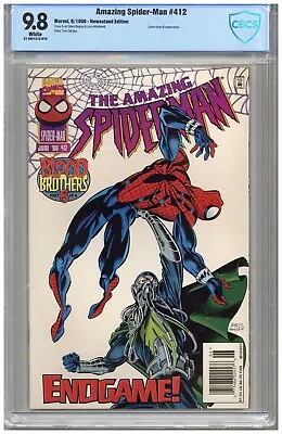 Buy Amazing Spider-Man  #412  CBCS  9.8  NMMT   White Pgs  6/96  Gaunt Cover & App. • 71.15£
