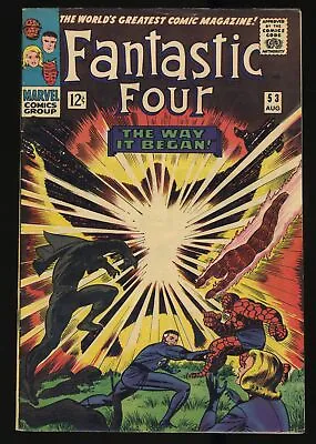 Buy Fantastic Four #53 FN+ 6.5 2nd Appearance Black Panther 1st Klaw Marvel 1966 • 68.05£