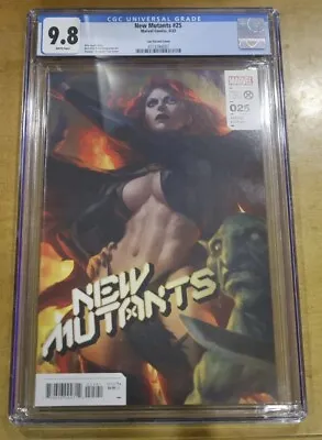 Buy New Mutants #25 Artgerm Lau 1:50 Variant CGC 9.8 WHITE Pages 2022 Marvel Comics • 91.50£