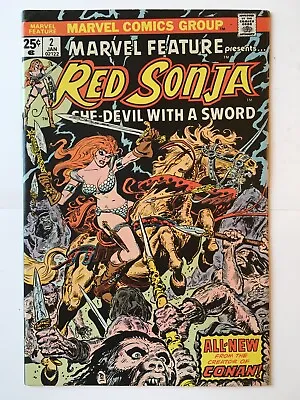 Buy Marvel Feature #2 VFN- (7.5) MARVEL ( Vol 2 1975) Red Sonja • 12£