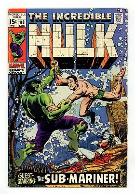 Buy Incredible Hulk #118 VG 4.0 1969 • 37.16£