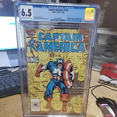 Buy Captain America 319 Marvel 1986 Comic Book CGC 6.5 Off-White To White Pages. • 74.36£