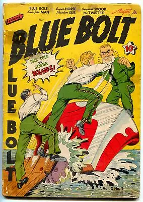 Buy Blue Bolt Vol 2 #3 1941-Twister-Dick Cole-White Rider-Golden Age Comic G+ • 148.24£