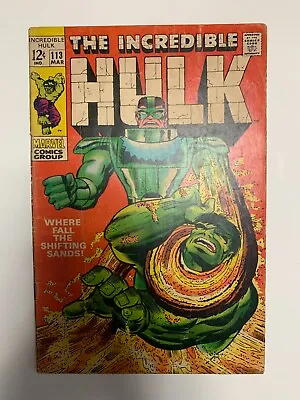 Buy Marvel Comics. The Incredible Hulk. # 113. 1969.  Sandman • 12.50£