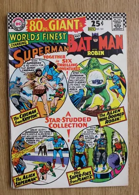 Buy Worlds Finest #161 (DC,1966) Superman, Batman With Robin FINE • 15.80£