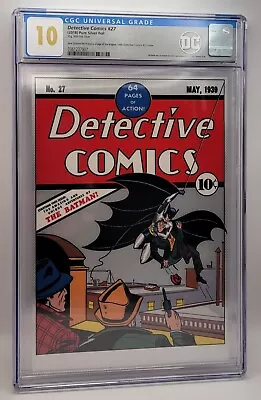 Buy Detective Comics #27 CGC 10.0 GEM MINT 1oz SILVER FOIL NZ MINT Custom Label • 1,421.85£