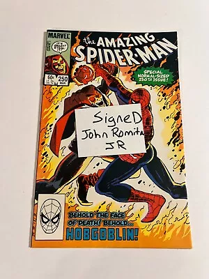 Buy Amazing Spider-Man 250 Hobgoblin Signed John Romita Jr Cover 1983 Comic Book • 79.06£
