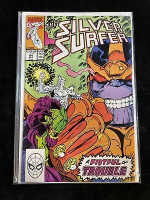 Buy The Silver Surfer #44 1st Appearance Of Infinity Gauntlet Thanos Cover 1990 MCU • 40.12£
