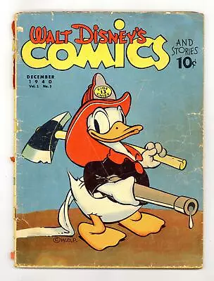 Buy Walt Disney's Comics And Stories #3 FR/GD 1.5 1940 • 1,147.18£