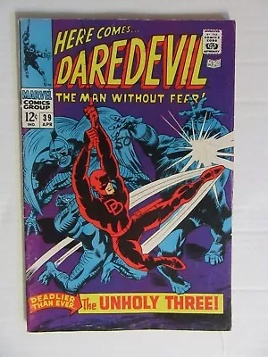 Buy Daredevil #39  April 1968   The Unholy Three   Nice, Nice Book!!  See Pics!! • 44.24£