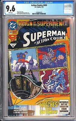 Buy Action Comics #689 CGC 9.6 WP 1993 3798463011 1st Superman Black Suit HBO • 39.97£