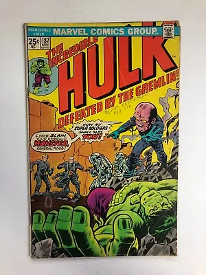 Buy Incredible Hulk #187 - Len Wein - 1975 - Marvel Comics • 6.40£