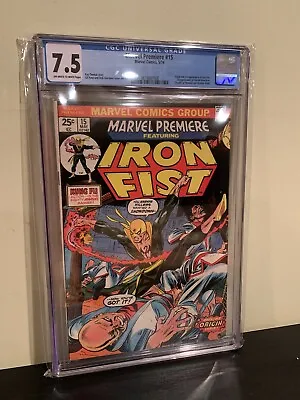 Buy Marvel Premiere #15 Iron Fist CGC 7.5 NM Marvel Comics 1974 1st Iron Fist • 7,944.39£