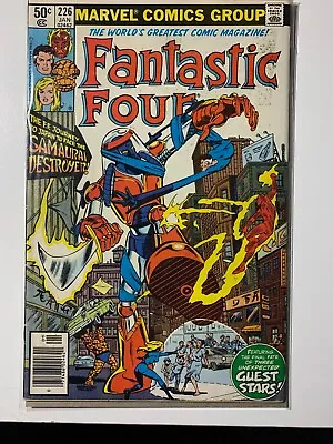 Buy Fantastic Four #226 - First Samurai Destroyer App, Samurai Misspelled Cover 1981 • 6.33£