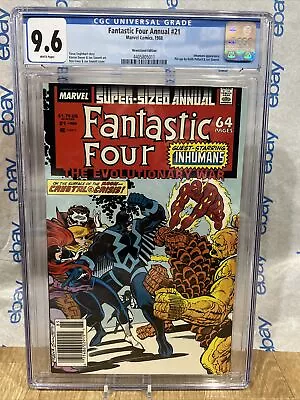 Buy Fantastic Four Annual #21 CGC 9.6  1988 - Inhumans Appearance Newsstand Graded • 67.24£
