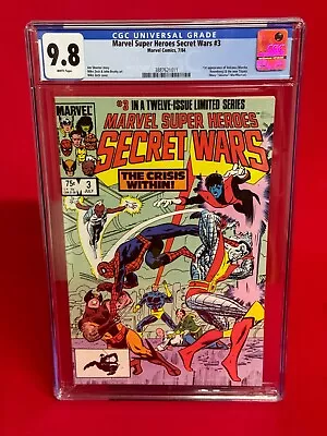 Buy Marvel Super Heroes Secret Wars #3 CGC 9.8 White Pages 1st Titania,Volcana • 83.95£