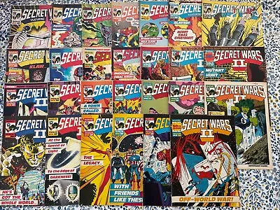 Buy Marvel Super Heroes UK Secret Wars I & II 54 Issues 1985-86 Plus Extras Rare • 59.99£