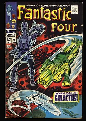 Buy Fantastic Four #74 VG+ 4.5 Galactus And Silver Surfer Appearance! Marvel 1968 • 38.72£