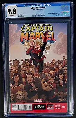 Buy Captain Marvel #17 CGC 9.8 (2014) 2nd Appearance Of Kamala Khan Ms. Marvel • 54.82£