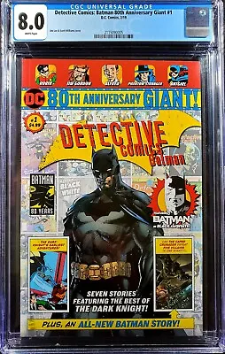 Buy CGC 8.0 DETECTIVE COMICS BATMAN 80th Anniversary Giant #1 WP Walmart LMT To 1500 • 196.15£
