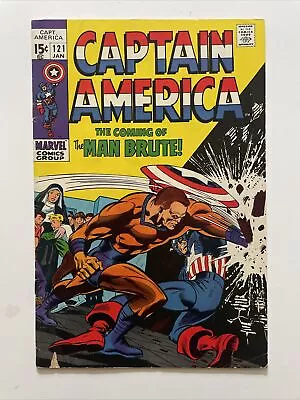 Buy Captain America #121 1969 Shield Nick Fury Man Brute Stan Lee Marvel Comic Mj • 19.57£