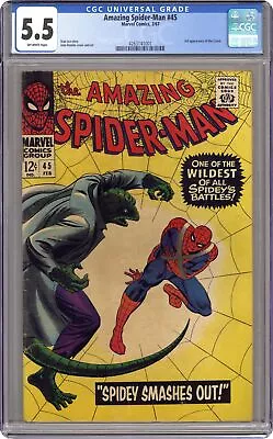 Buy Amazing Spider-Man #45 CGC 5.5 1967 4263141001 • 138.84£