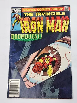 Buy Invincible Iron Man 149 NEWSSTAND Doomquest Pt 1 Dr. Doom Bronze Age 1981 • 9.48£