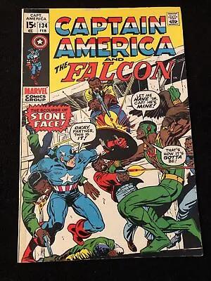 Buy Captain America 134 4.0 Tape On Spine 1st Stone Face 1971 Ef • 11.87£
