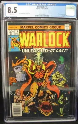 Buy 1976 Warlock #15 CGC 8.5 Very Fine + White Pages Thanos Appearance Last Issue • 59.13£