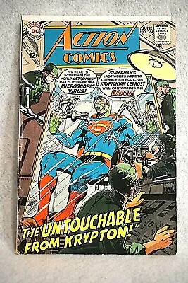 Buy DC ACTION COMICS #364 1968 THE UNTOUCHABLE FROM KRYPTON Neal Adams Cover • 7.12£