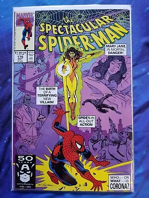 Buy Spectacular Spider-Man #176 1991 1st App Corona Sal Buscema Marvel Comic VF/NM • 23.71£
