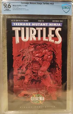 Buy Teenage Mutant Ninja Turtles #53 CBCS 9.6 White Pages City At War  • 138.56£