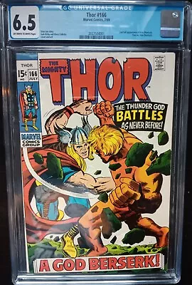 Buy Thor 166 2nd Appearance Of HIM Warlock CGC 6.5 Marvel 1969 • 90.91£