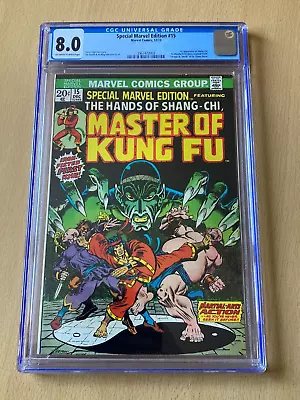 Buy Special Marvel Edition 15 (1973) – Marvel Comics Key 1st Shang-Chi – CGC 8.0 VFN • 299£