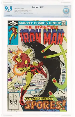 Buy IRON MAN #157 1982 CBCS 9.8 White A.Kupperberg & B. Layton Cover Avengers Nt CGC • 105.52£