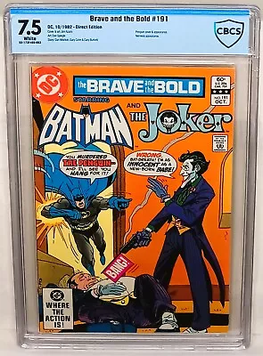 Buy BRAVE And The BOLD #191 CBCS 7.5 Batman And Joker DC Comics Direct Edition • 32.02£