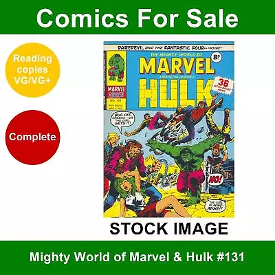 Buy Mighty World Of Marvel & Hulk #131 Comic - VG/VG+ 1975 - Marvel UK • 3.75£