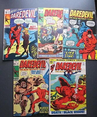 Buy DAREDEVIL Lot Of 5 Comics 57 68 69 79 81 Marvel Low-to-Mid-Grade • 27.75£