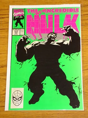 Buy Incredible Hulk #377 Vol1 Mar Green And Grey Hulk Merge January 1991 • 29.99£