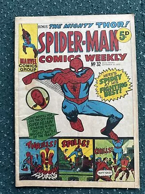 Buy SPIDER-MAN COMICS WEEKLY#32 - 1973 - MARVEL COMICS - UK - Inc Coupons • 1.99£