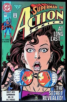 Buy Action Comics Vol. 1 #662 ~ Superman Reveals Identity To Lois Lane ~ Vf/nm 1991 • 12.02£