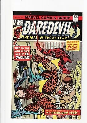 Buy Daredevil #120 VFNM (9.0) Vol 1 1975 1st El Jaguar, Black Widow 1ST PRINT • 19.18£