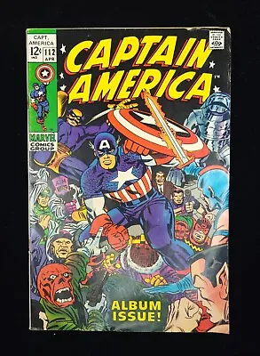 Buy Captain America #112 March 1969  Origin Retold G/VG (3.0) • 28.15£